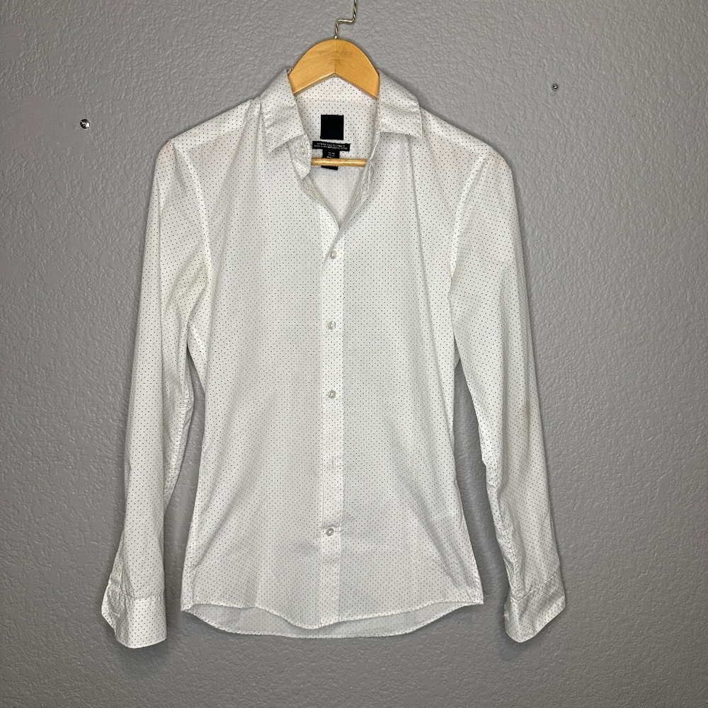 BASIC MICROPRINT DRESS SHIRT